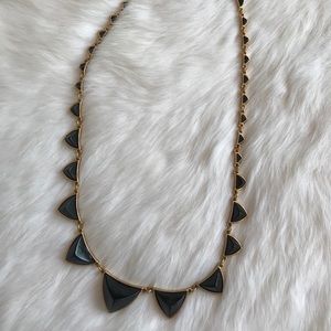 Black and Gold Triangle Necklace